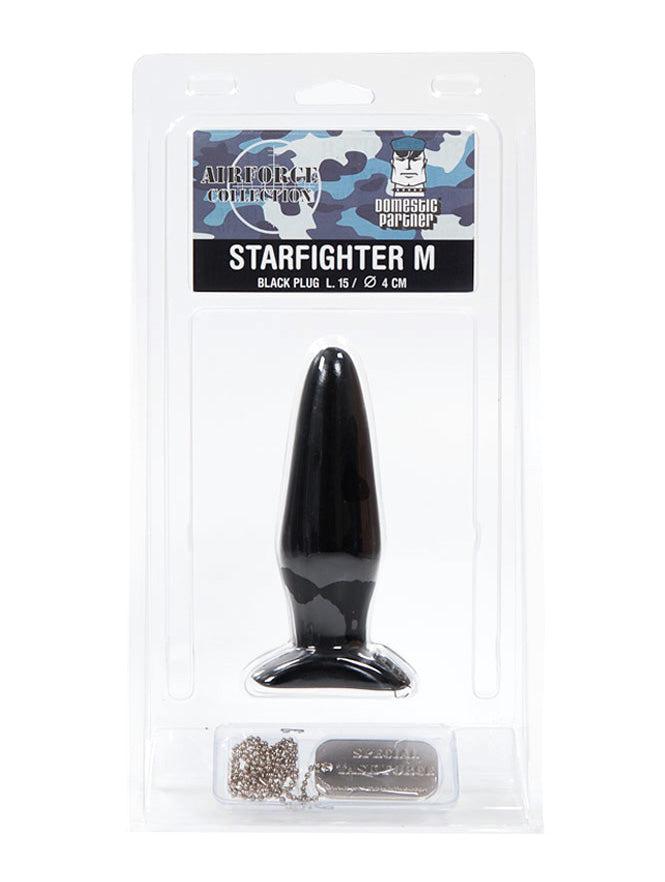 Domestic Partner - Starfighter - Medium - Buttplug - 15 x 4 cm - Zwart-Erotiekvoordeel.nl