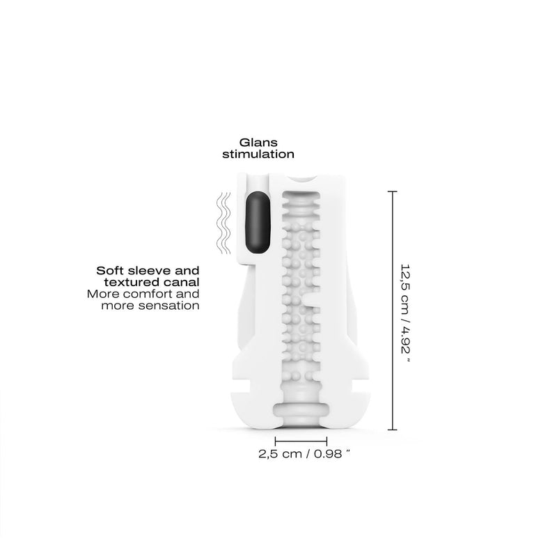 Dorcel - Blowjoy Vibe - Vibrating Masturbator - Grey-Erotiekvoordeel.nl