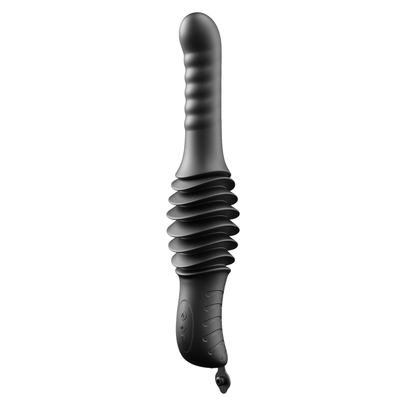 Dorcel - Deep Orgasm - Vibrador con función de empuje - Calentable - Con ventosa - Negro - Erotiekvoordeel.nl