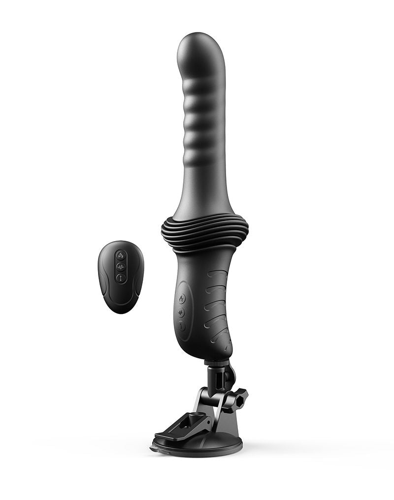 Dorcel - Deep Orgasm - Vibrador con función de empuje - Calentable - Con ventosa - Negro - Erotiekvoordeel.nl
