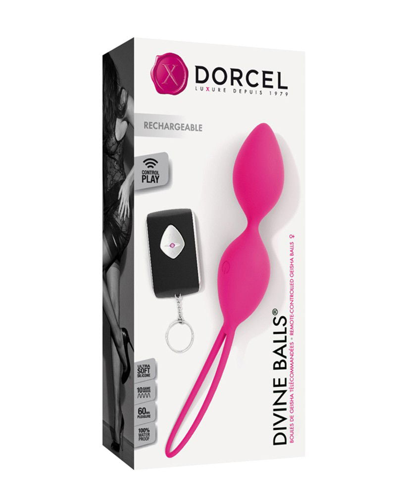 Dorcel - Divine Balls - Boules de geisha vibrantes - Rose-Erotiekvoordeel.nl