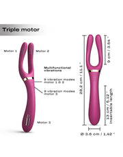 Dorcel - Infinite Joy - Multi Vibrator - Met Twee 360° Flexibele Armen - Roze-Erotiekvoordeel.nl