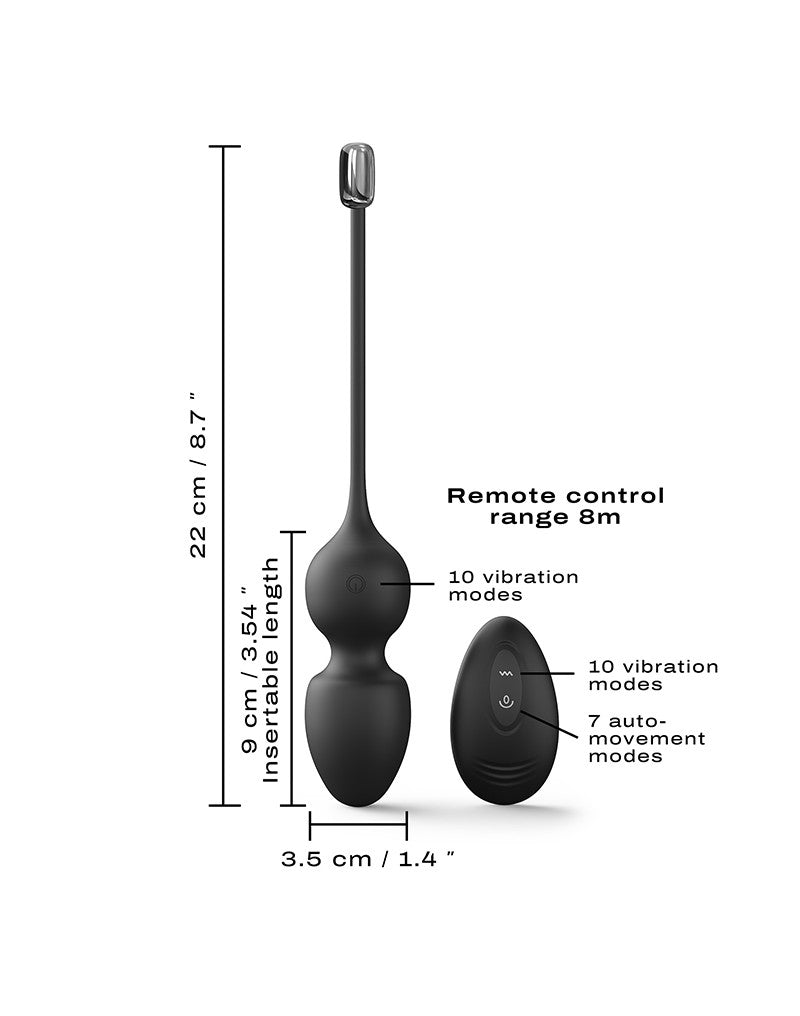 Dorcel - Love Balls - Vibrerende Kegel Balls Met Afstandsbediening - Zwart-Erotiekvoordeel.nl