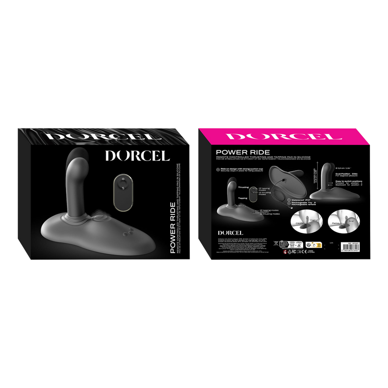 Dorcel - Power Ride - Vibratore a mani libere - Con funzione di pulsazione - Nero - Erotiekvoordeel.nl