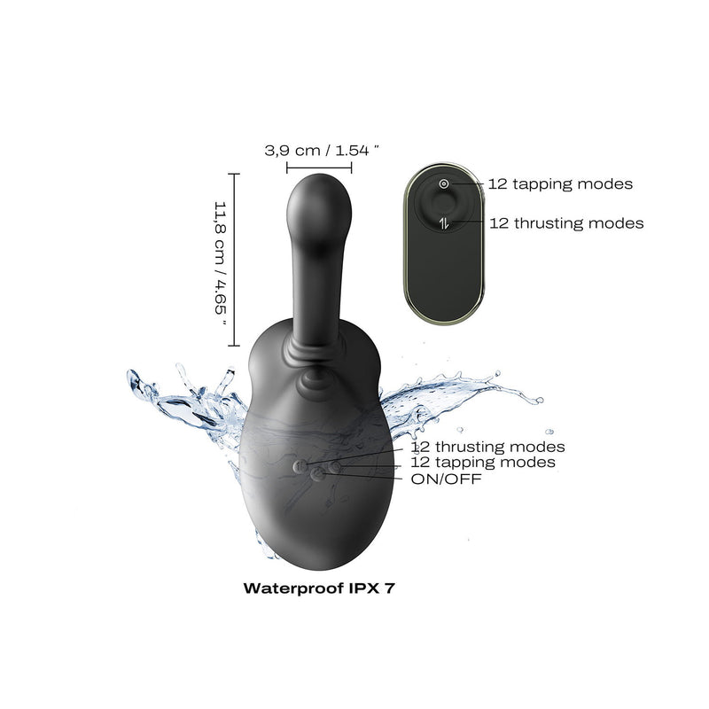 Dorcel - Power Ride - Vibratore a mani libere - Con funzione di pulsazione - Nero-Erotiekvoordeel.nl