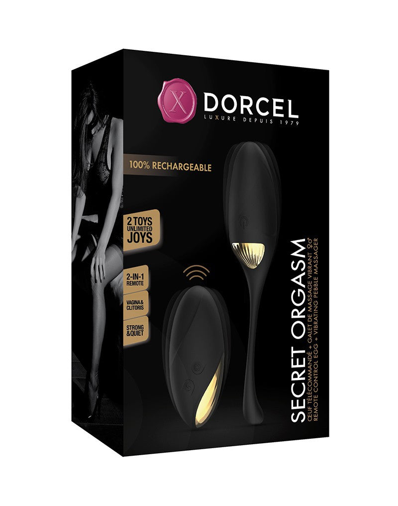 Dorcel - Secret Orgasm - Vibrating Egg - With Remote Control - Black-Erotiekvoordeel.nl