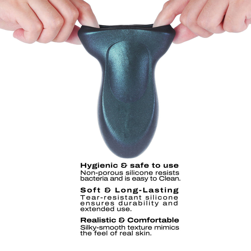 Dorcel - Sili-Cup - Masturbatore Dual Sensation - Silicone - Blu Metallizzato - Erotiekvoordeel.nl