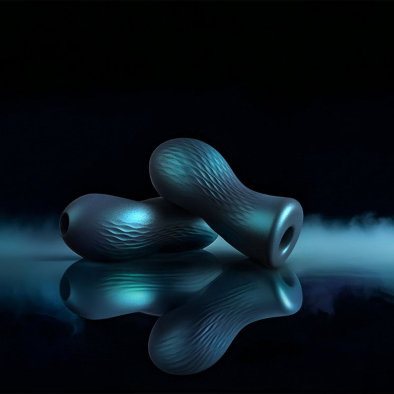 Dorcel - Sili-Cup - Masturbatore Dual Sensation - Silicone - Blu Metallizzato-Erotiekvoordeel.nl
