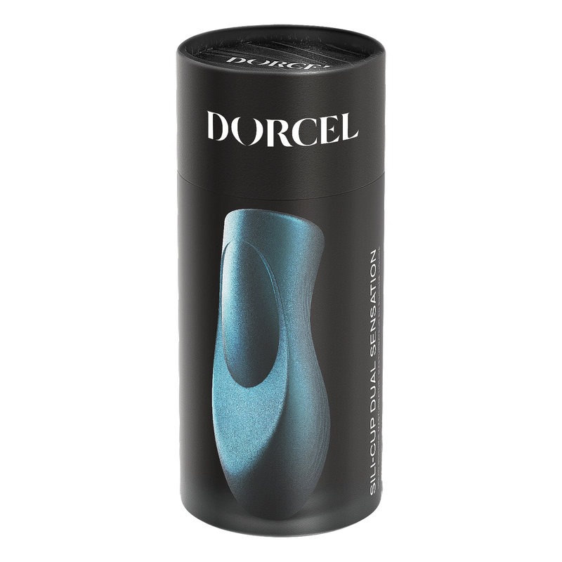 Dorcel - Sili-Cup - Masturbatore Dual Sensation - Silicone - Blu Metallizzato-Erotiekvoordeel.nl