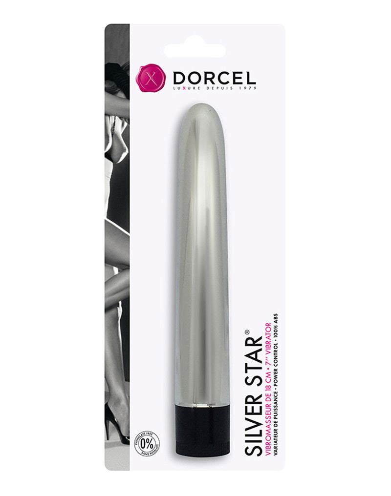 Dorcel - Silver Star - Vibratore classico - Argento-Erotiekvoordeel.nl