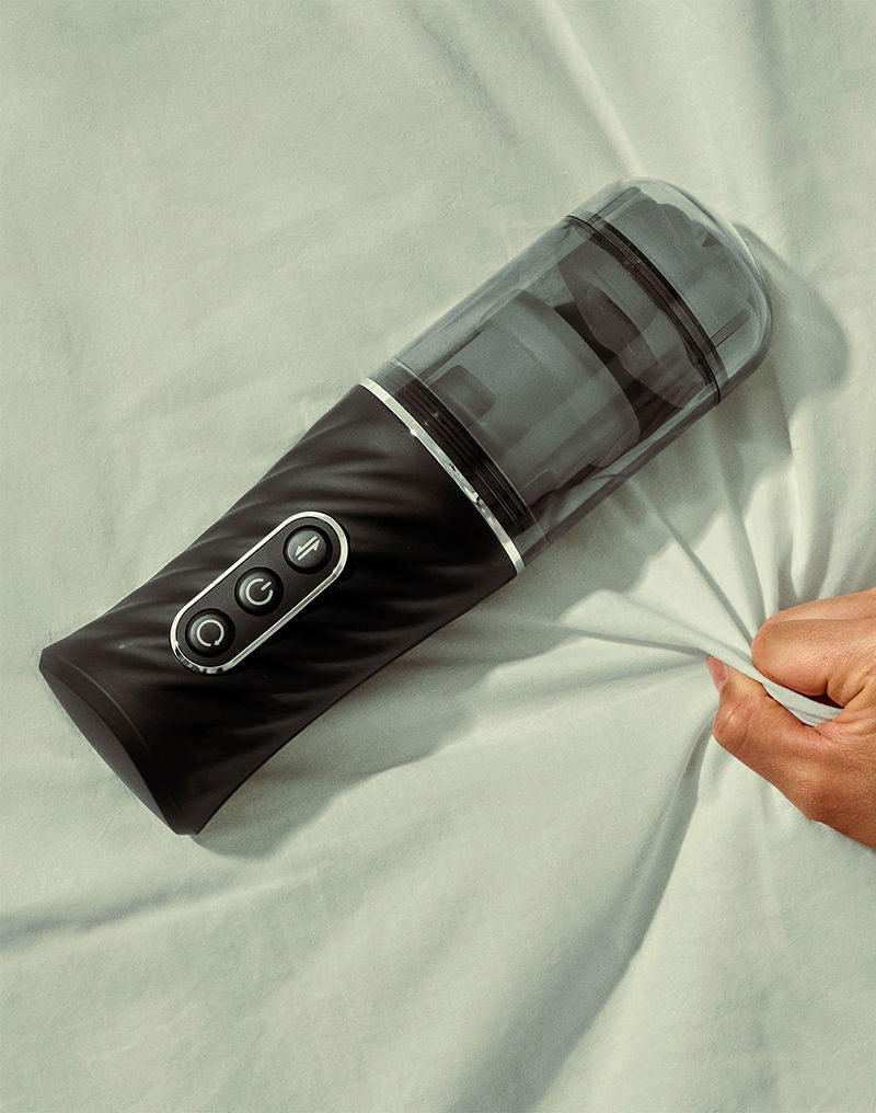 Dorcel - Thrust Blow Pro - Masturbateur automatique à mouvements de va-et-vient - Noir-Erotiekvoordeel.nl