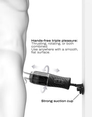 Dorcel - Thrust Blow Pro - Masturbateur automatique à mouvements de va-et-vient - Noir-Erotiekvoordeel.nl