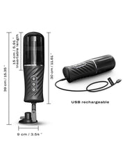 Dorcel - Thrust Blow Pro - Masturbateur automatique à mouvements de va-et-vient - Noir-Erotiekvoordeel.nl