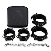 Dungeon Lab Set di manette Hunter - Nero/Nero-Erotiekvoordeel.nl