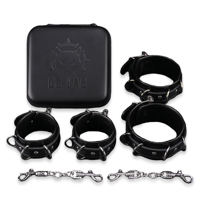Dungeon Lab Set di manette Hunter - Nero/Nero-Erotiekvoordeel.nl