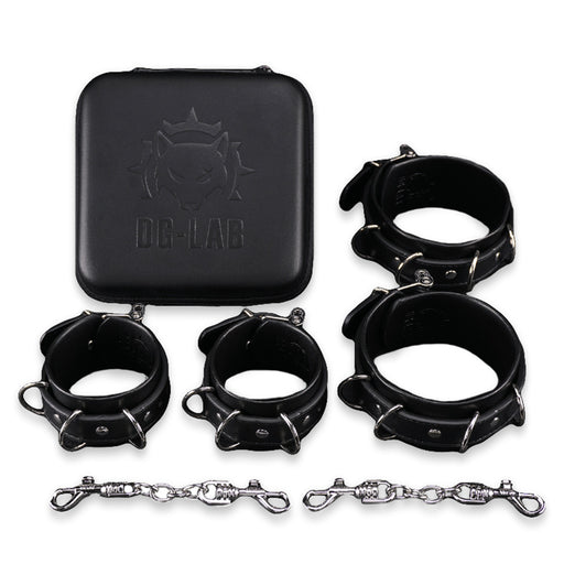 Dungeon Lab Set di manette Hunter - Nero/Nero-Erotiekvoordeel.nl