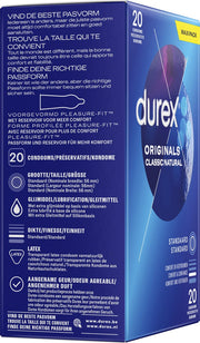 Durex Originals Classic Natural - Condoms - 20 pieces - Erotiekvoordeel.nl