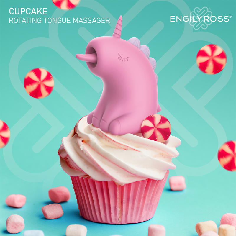 ER - Cupcake Unicorn - Clitoral Vibrator with 360° Rotating Tongue - Pink - Erotiekvoordeel.nl