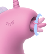ER - Cupcake Unicorn - Clitoral Vibrator with 360° Rotating Tongue - Pink-Erotiekvoordeel.nl