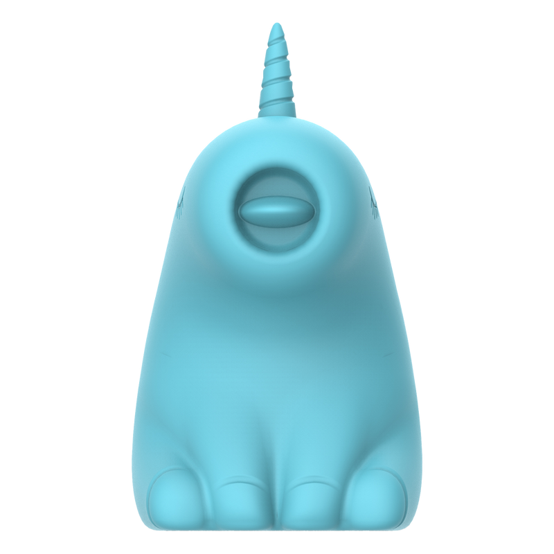 ER - Snowflake Unicorn - Klitorisvibrator mit leckender Zunge - Blauw-Erotiekvoordeel.nl