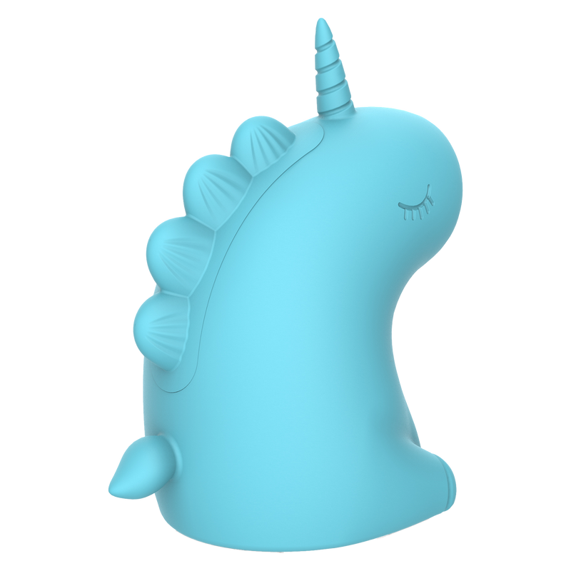 ER - Snowflake Unicorn - Klitorisvibrator mit leckender Zunge - Blauw-Erotiekvoordeel.nl