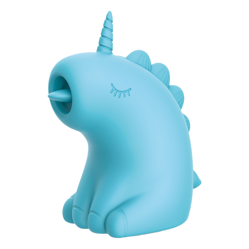 ER - Snowflake Unicorn - Klitorisvibrator mit leckender Zunge - Blauw-Erotiekvoordeel.nl