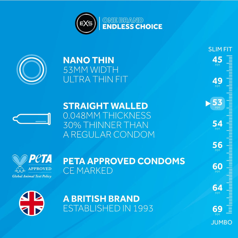 EXS Nano Thin Condoms - Erotiekvoordeel.nl