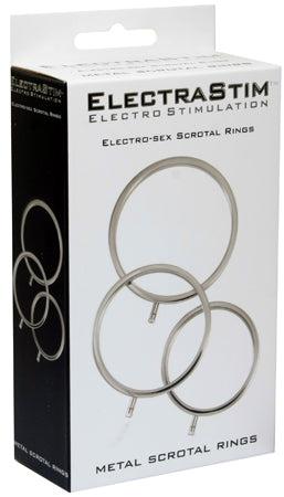 ElectraStim - Electrosex - Solid Metal Scrotal Ring Set 3 Sizes-Erotiekvoordeel.nl