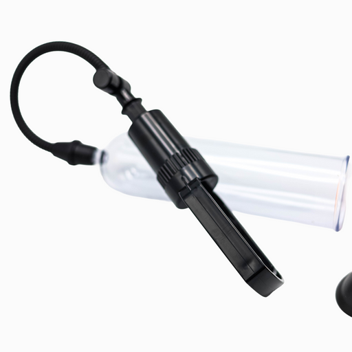 Essentials – Pompe à pénis avec manchons – 21 cm – Transparent/Noir-Erotiekvoordeel.nl