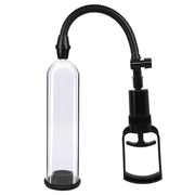 Essentials – Pompe à pénis avec manchons – 21 cm – Transparent/Noir-Erotiekvoordeel.nl
