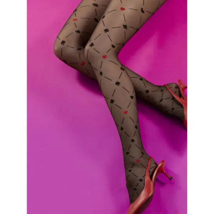 Fiore - Poker - Panty - 15 denier - Zwart-Erotiekvoordeel.nl