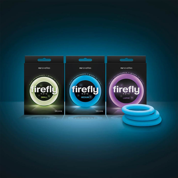 Firefly - Halo - Cockring - Glow-in-the Dark Blauw-Erotiekvoordeel.nl