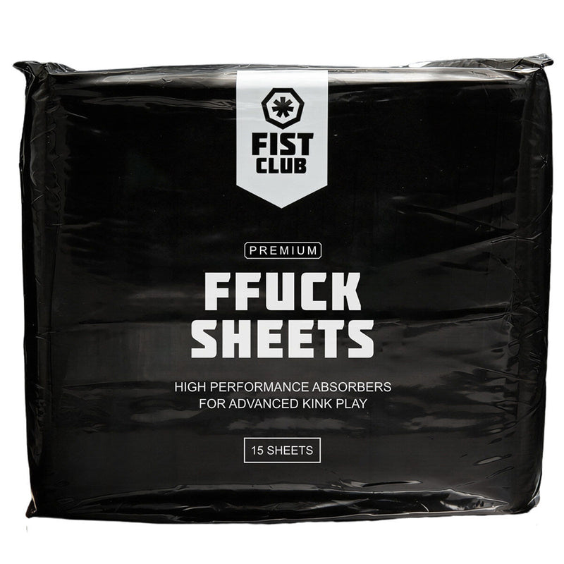 Fist Club - FFUCK SHEETS - Salviette assorbenti - 15 pezzi - Nero-Erotiekvoordeel.nl