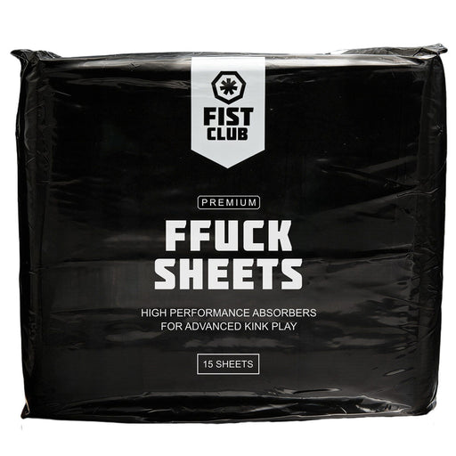 Fist Club - FFUCK SHEETS - Salviette assorbenti - 15 pezzi - Nero-Erotiekvoordeel.nl