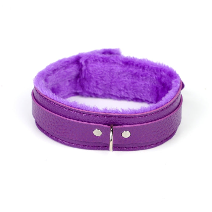 Fixxx - Set de ataduras BDSM - Forrado con piel - Morado-Erotiekvoordeel.nl