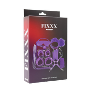 Fixxx - Set de ataduras BDSM - Forrado con piel - Morado - Erotiekvoordeel.nl