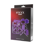 Fixxx - Set de ataduras BDSM - Forrado con piel - Morado-Erotiekvoordeel.nl