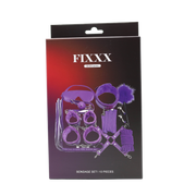Fixxx - Set de ataduras BDSM - Forrado con piel - Morado-Erotiekvoordeel.nl