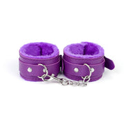 Fixxx - Set de ataduras BDSM - Forrado con piel - Morado-Erotiekvoordeel.nl