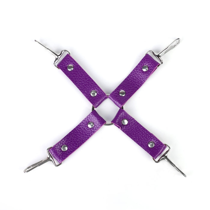 Fixxx - Set de ataduras BDSM - Forrado con piel - Morado - Erotiekvoordeel.nl