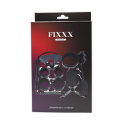 Fixxx - Kit de bondage BDSM - Doublé de fourrure - Noir - Erotiekvoordeel.nl