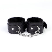 Fixxx - Kit de bondage BDSM - Doublé de fourrure - Noir-Erotiekvoordeel.nl