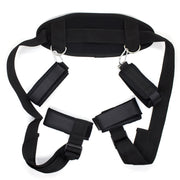 Fixxx - Set de bondage con correas de separación y grilletes para los pies - Negro-Erotiekvoordeel.nl