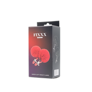 Fixxx - Fluffy Pompom Tepelklemmen - Rood-Erotiekvoordeel.nl