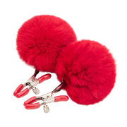 Fixxx - Fluffy Pompom Tepelklemmen - Rood-Erotiekvoordeel.nl