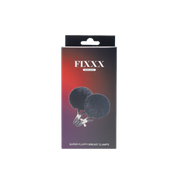 Fixxx - Fluffy Pompom Tepelklemmen - Zwart-Erotiekvoordeel.nl