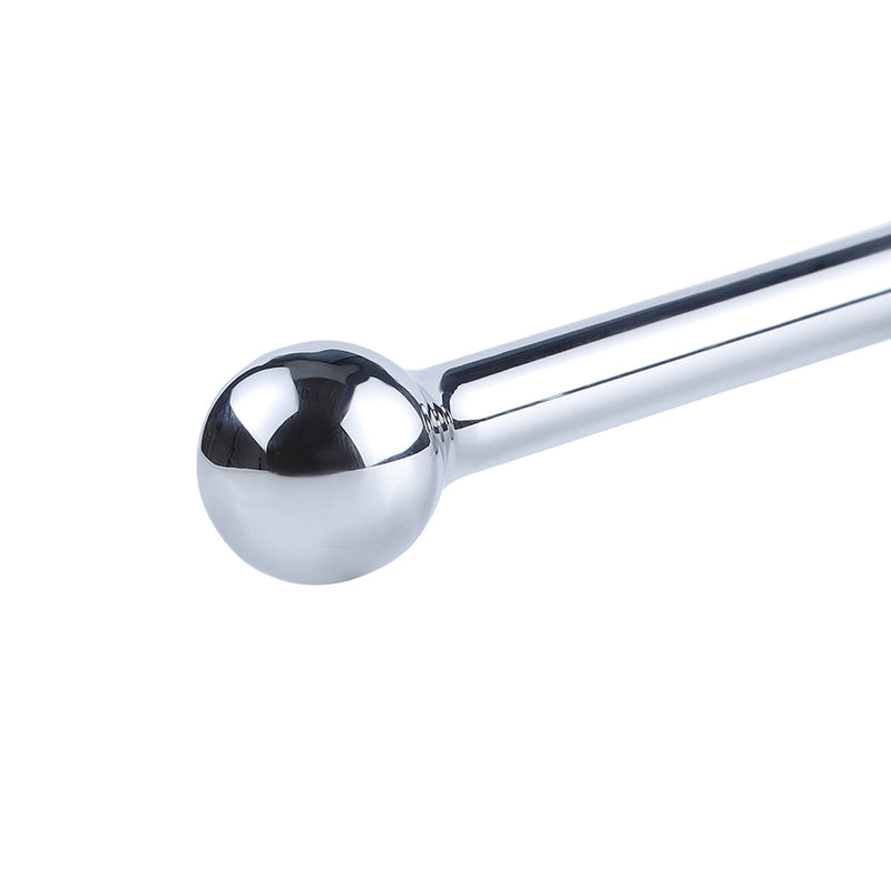 Fixxx - Geribbelde Aluminium Buttplug Poker met Handvat - Zilver-Erotiekvoordeel.nl