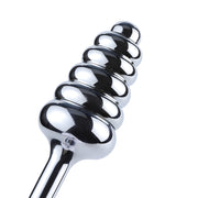 Fixxx - Geribbelde Aluminium Buttplug Poker met Handvat - Zilver-Erotiekvoordeel.nl
