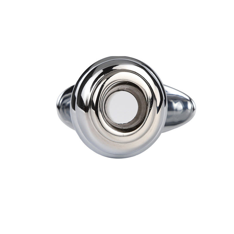Fixxx - Geribbelde Holle Buttplug - Aluminium - Zilver-Erotiekvoordeel.nl