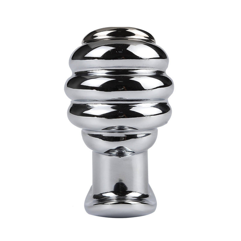 Fixxx - Geribbelde Holle Buttplug - Aluminium - Zilver-Erotiekvoordeel.nl